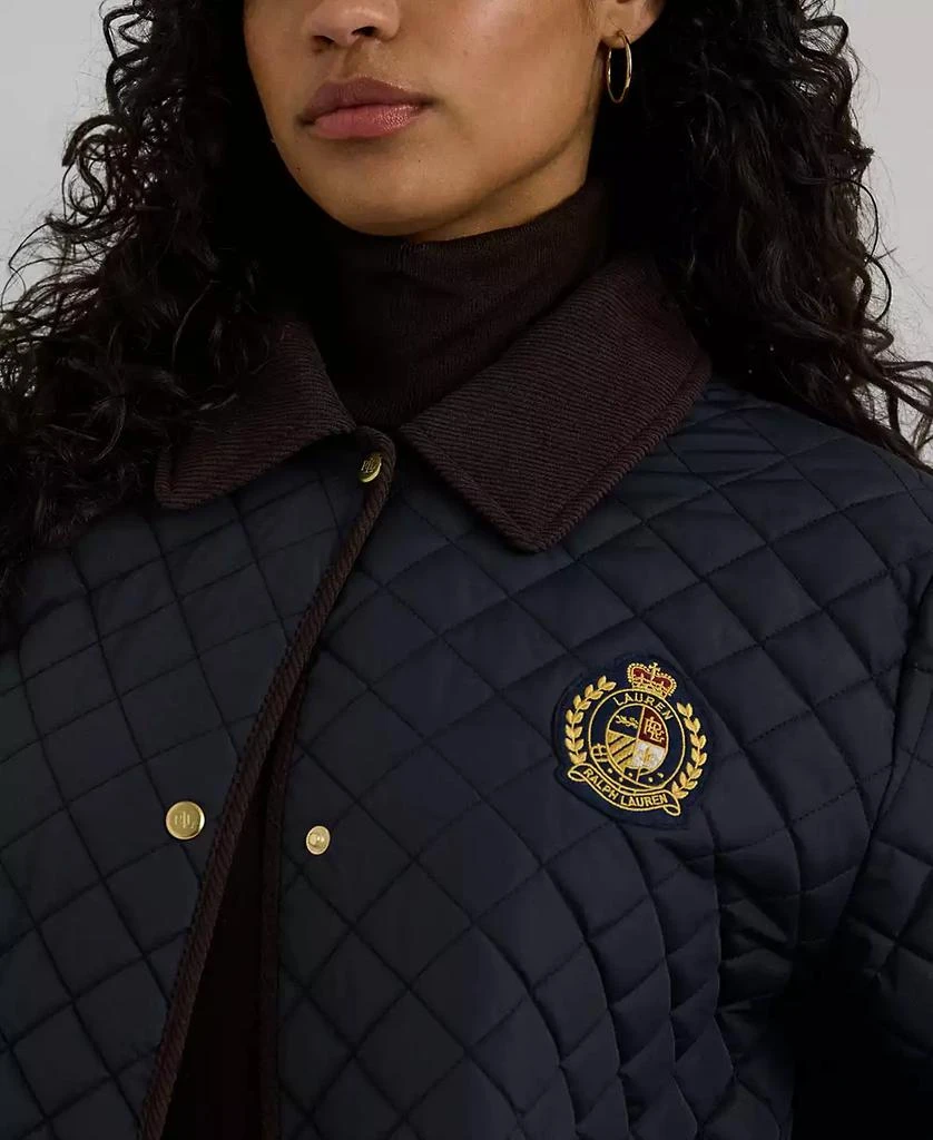 Ralph Lauren Plus Size Collared Quilted Coat 3