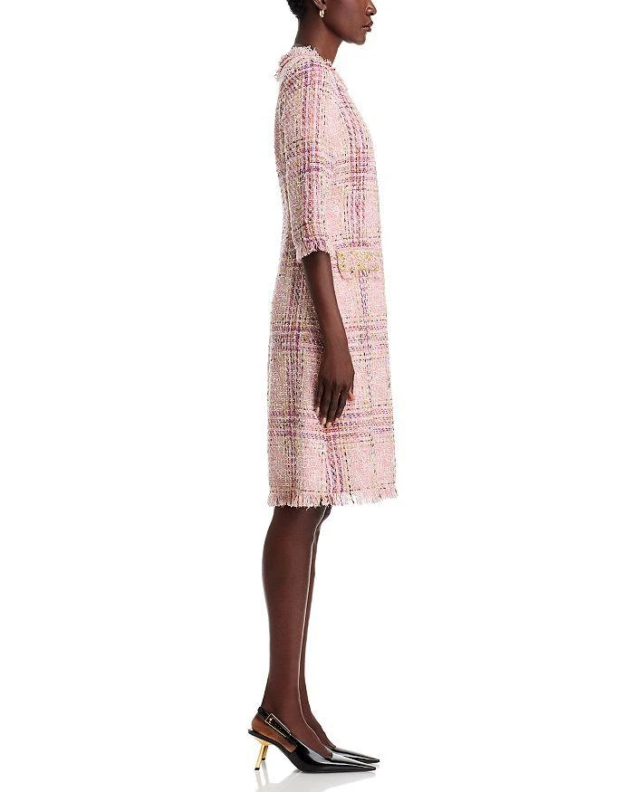 Teri Jon Plaid Pattern Tweed Dress 5