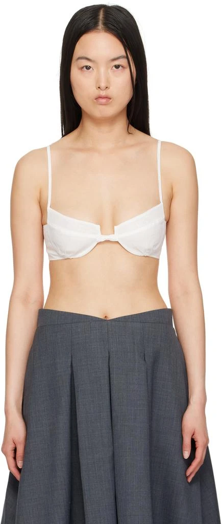 Shushu/Tong White Bow-Tie Bra 1