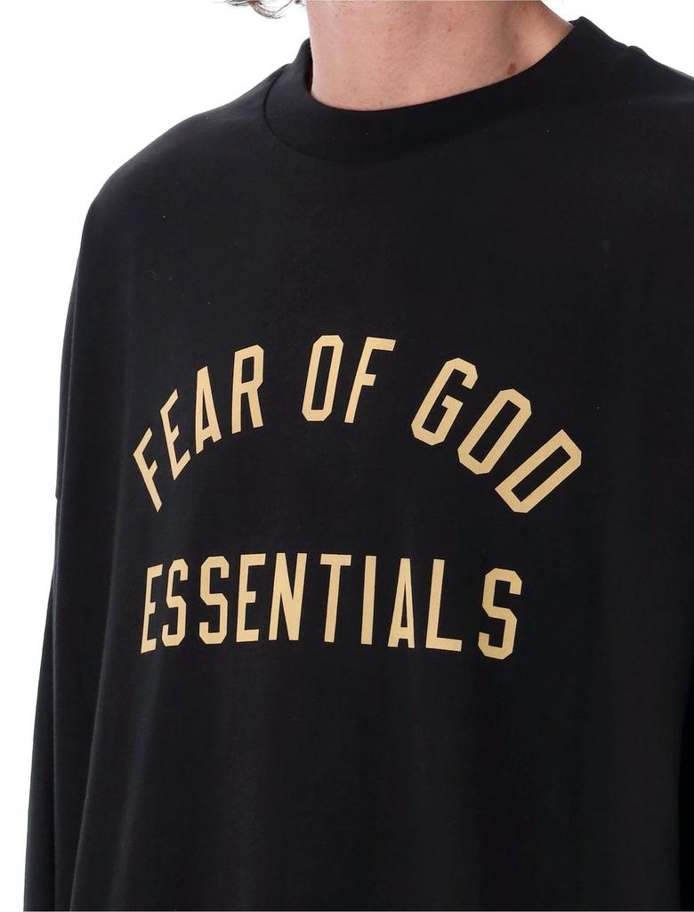 Shop Fear Of God Essentials Logo Printed Crewneck T-Shirt on