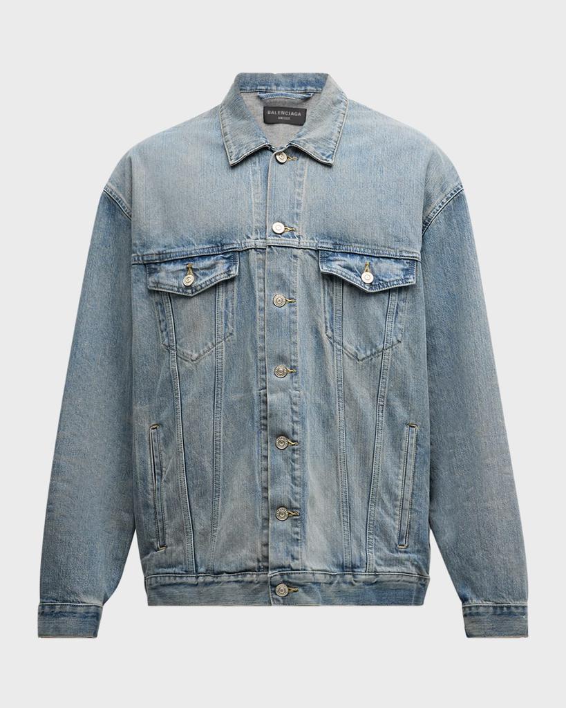 Men's Size Sticker Denim Jacket – On Sale Now with Up to 70% Off