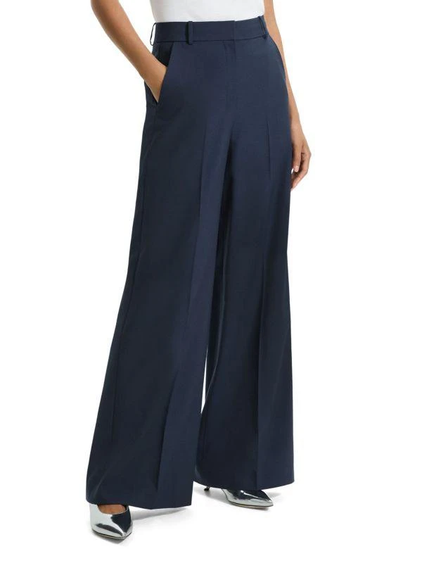 Theory Oxford Wool-Blend High-Rise Trousers 3