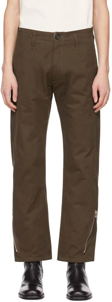 3MAN Khaki Cotton Trousers 1