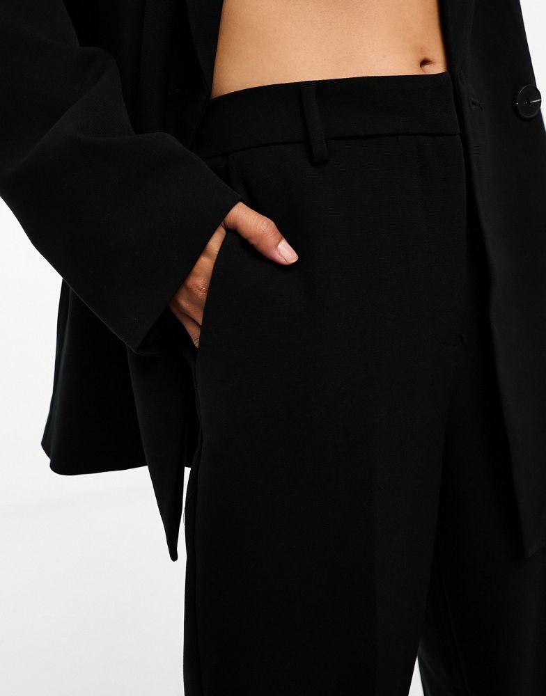 Y.A.S. YAS tailored wide leg trouser co-ord in black - BLACK