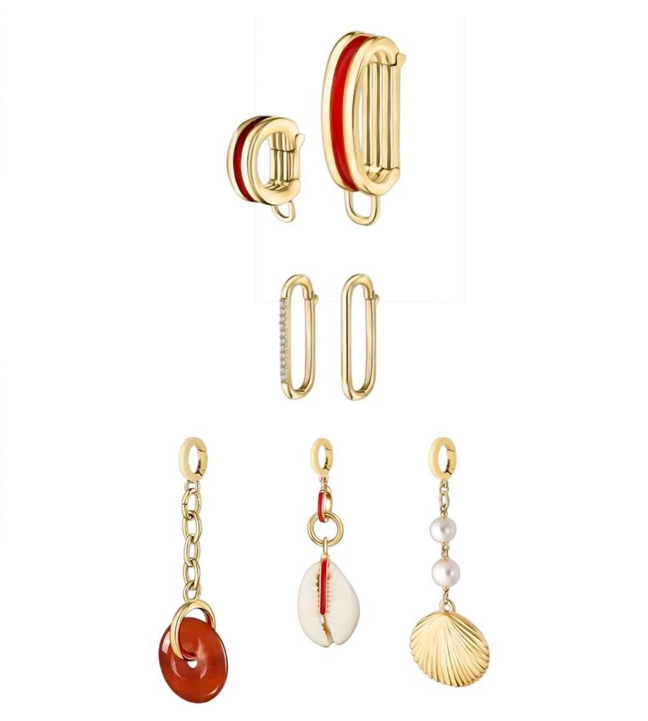 Dorne Women
s Cherry Sunrise Set Of 7 Charm In Gold
