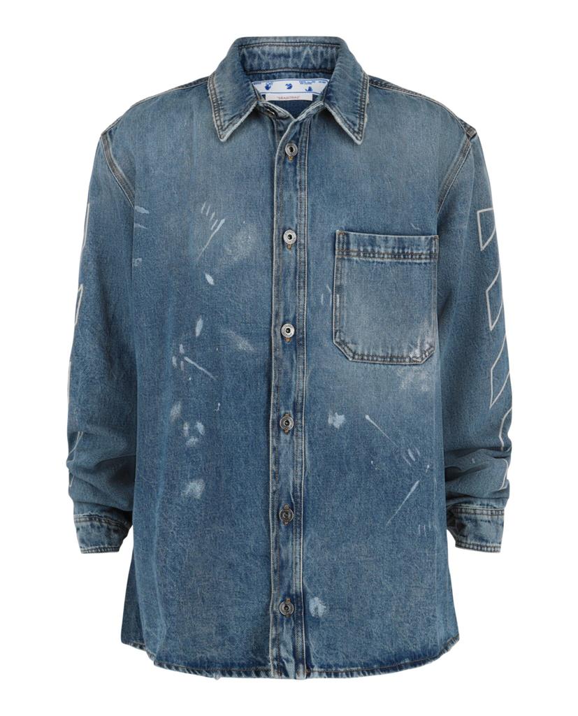 Off-White Diag Outline Paint Denim Jacket