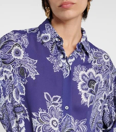 ETRO Printed shirt midi dress 4