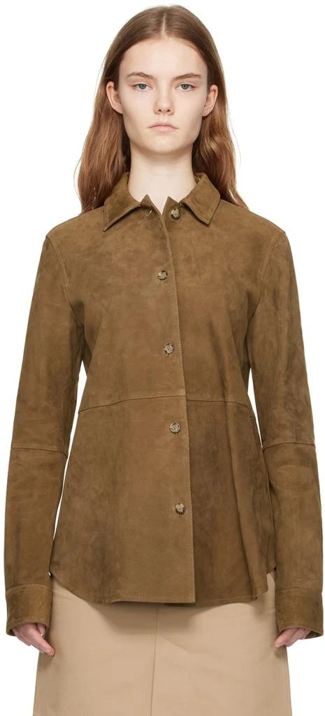Totême Taupe Soft Suede Jacket 1
