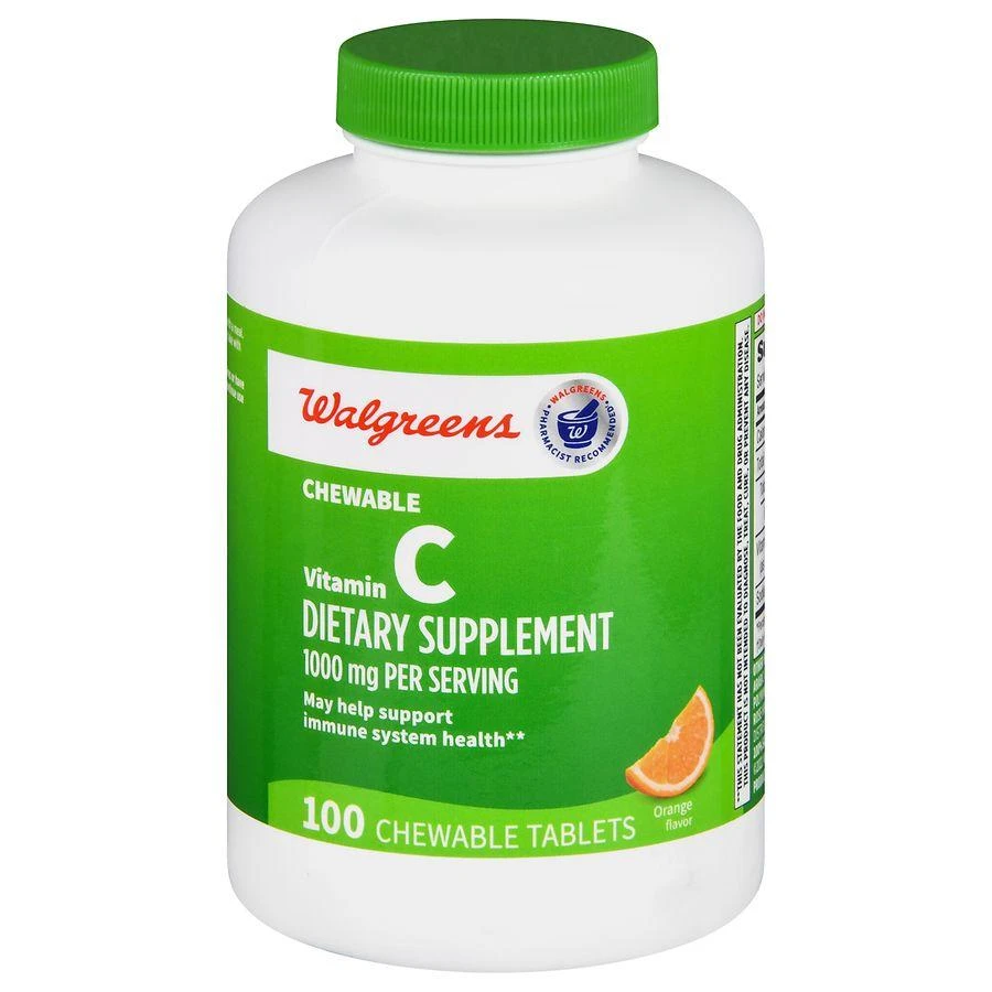 Walgreens Vitamin C 1000 mg Chewable Tablets Orange 1