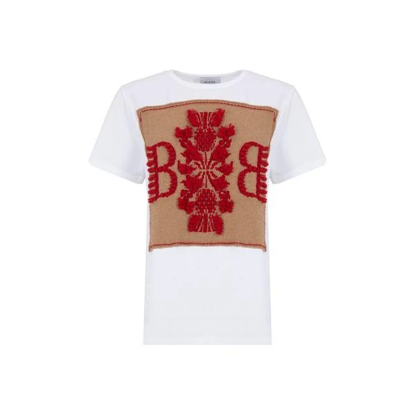 Barrie Embroidered cotton and cashmere T-shirt 1