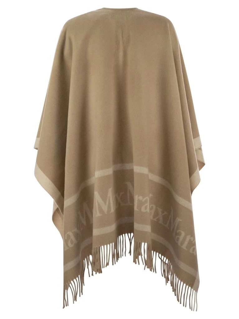 Max Mara Max Mara Hilde Logo Detailed Fringed Cape 2