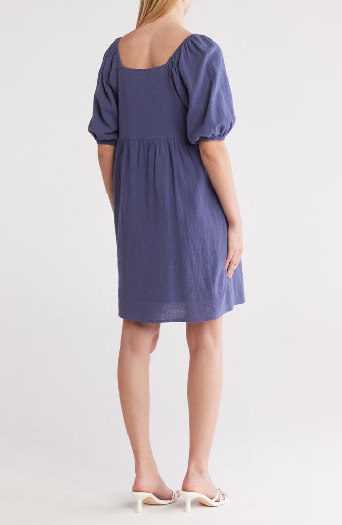 Melrose and Market Puff Sleeve Textured Dress