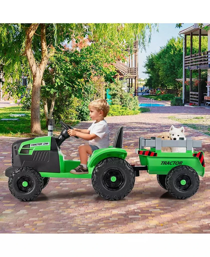 Mecale 24V Ride-On Tractor for Kids with Detachable Trailer 
Remote Control 2