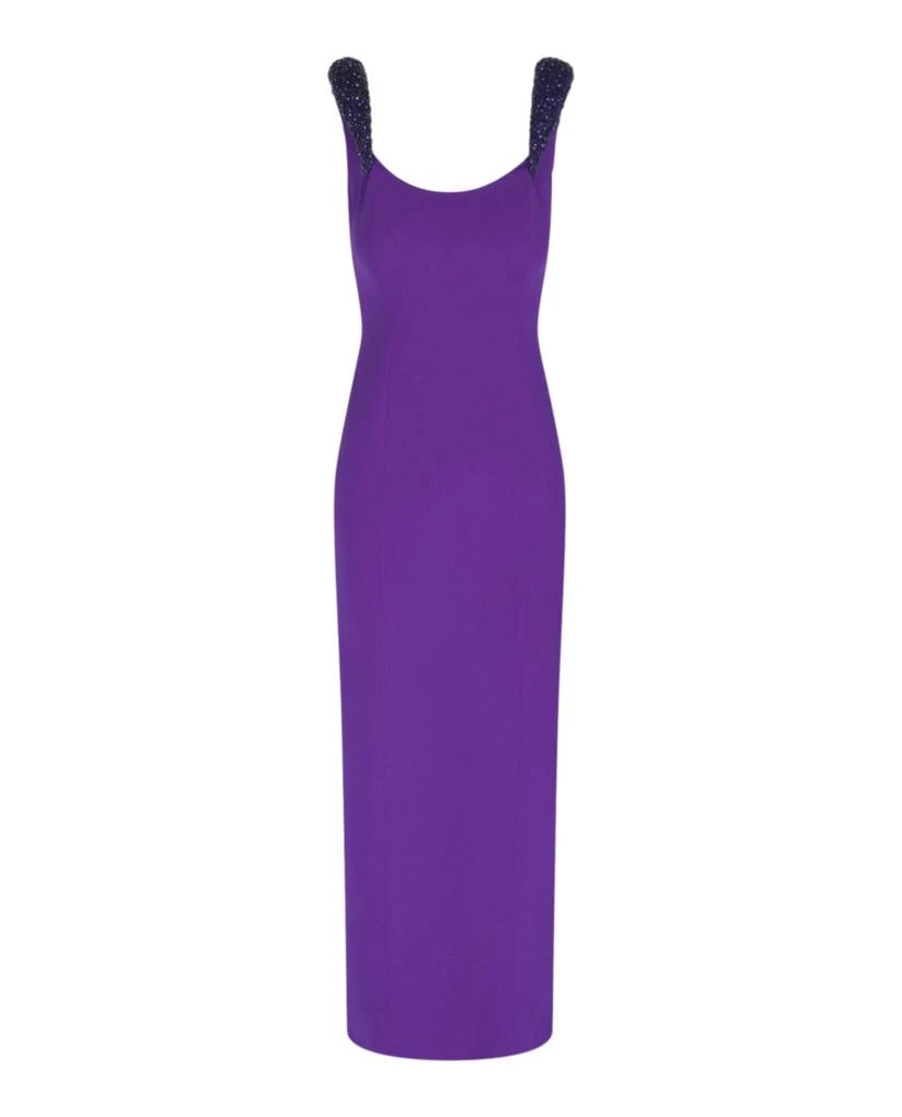Versace Sequined Sleeve Maxi Cocktail Dress 1