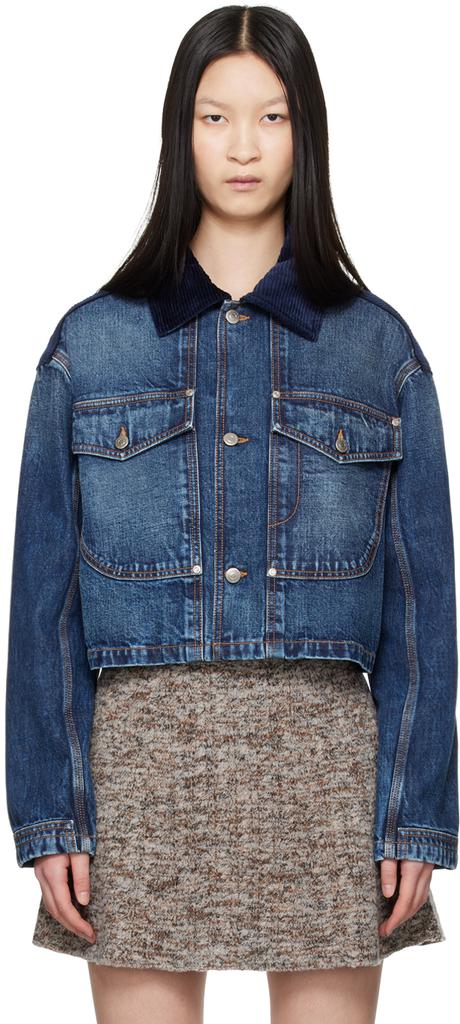 STELLA MCCARTNEY コットンジャケット Shop Logo Stretch-Cotton Denim Jacket on Sale at BeyondStyle