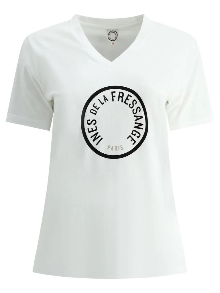 INES DE LA FRESSANGE Ines De La Fressange Logo V-Neck T-Shirt 1