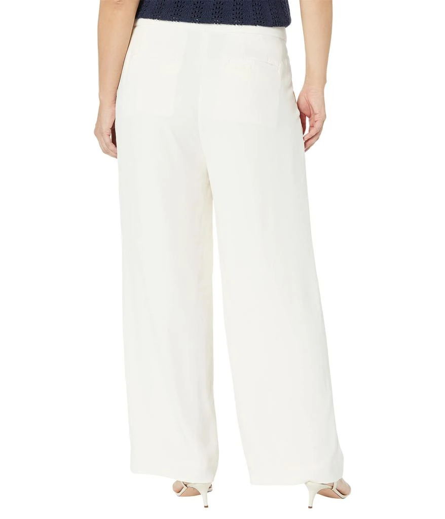 Ralph Lauren Plus Size Pleated Georgette Wide-Leg Pants 2