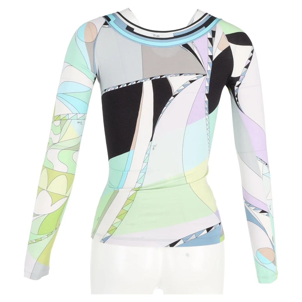 PETER PILOTTO Printed Long Sleeve Top in Multicolor Viscose 6