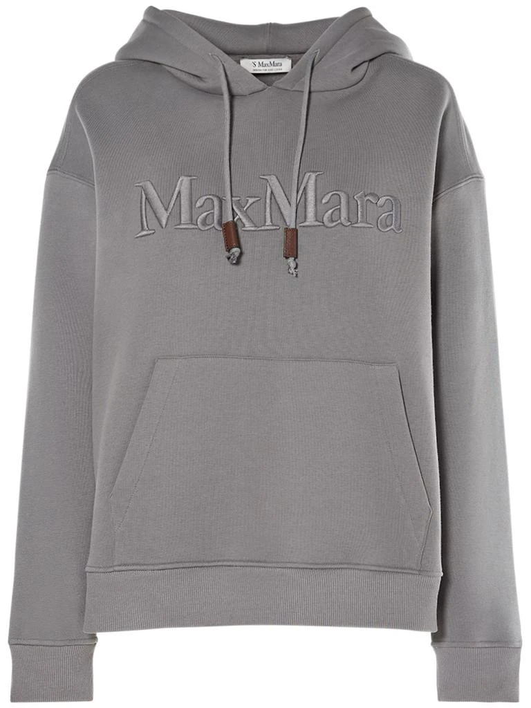 'S MAX MARA Agre Cotto Jersey Logo Hooded Sweatshirt 1