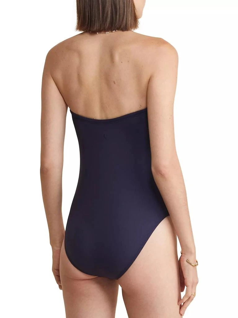Vineyard Vines Ruched U-Hardware One-Piece Swimsuit 4