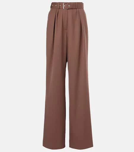 Dries Van Noten Belted wool gabardine wide-leg pants 1