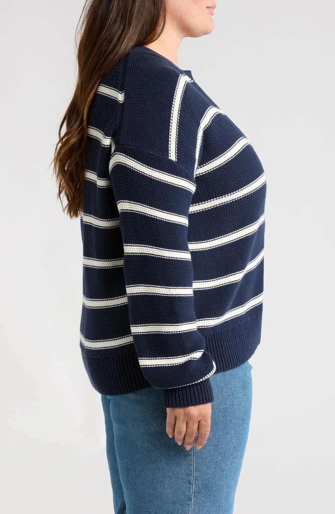 Caslon Stripe Pima Cotton Cardigan 3