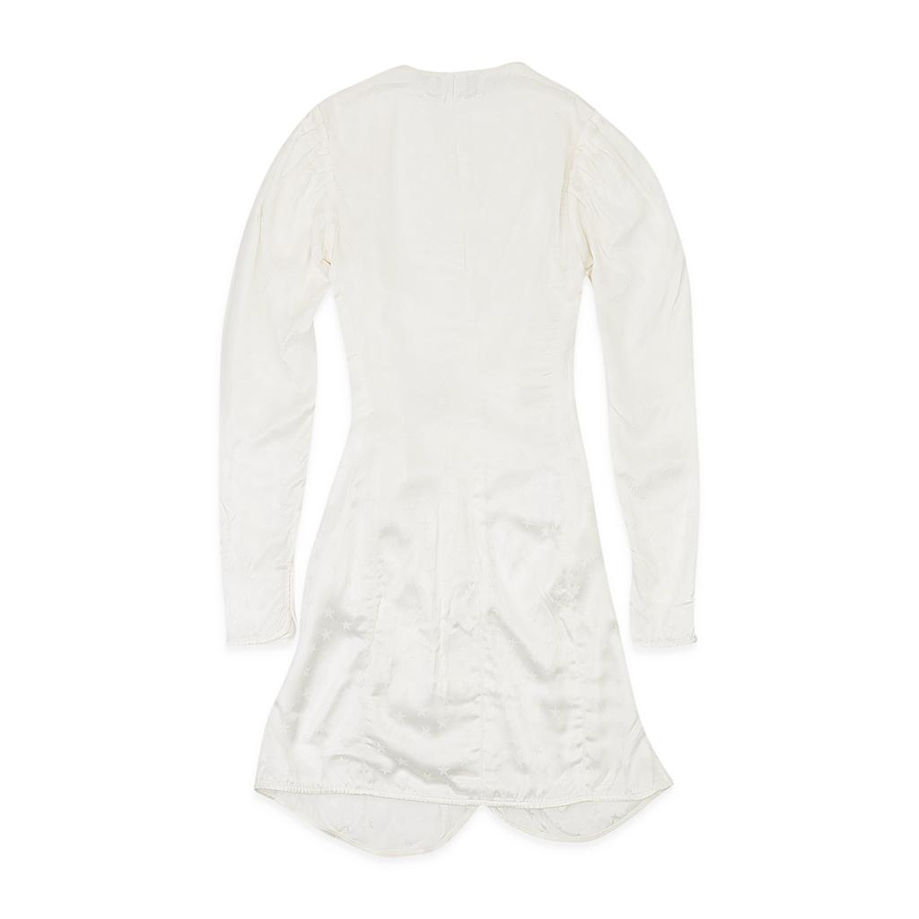 ATTICO STAR JACQUARD WHITE DAY DRESS