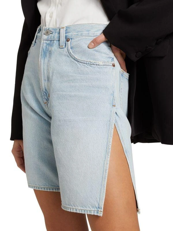 AGOLDE Vida Denim High-Rise Split Jean Shorts 4