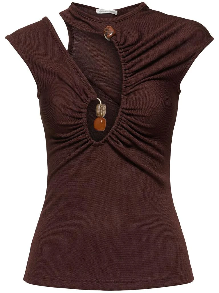 Christopher Esber Spiral Crystal Compact Rib Top - BeyondStyle