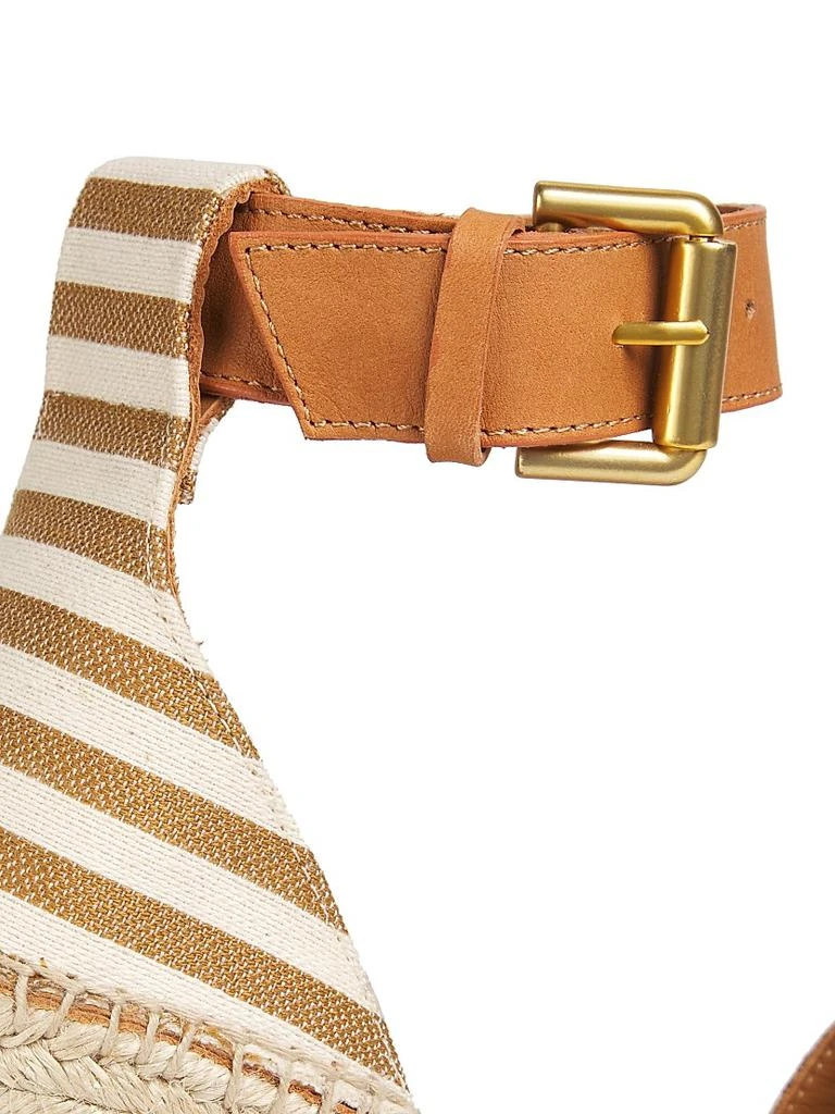 See by Chloé Glyn 110MM Striped Espadrille Platform Wedge Sandals 6