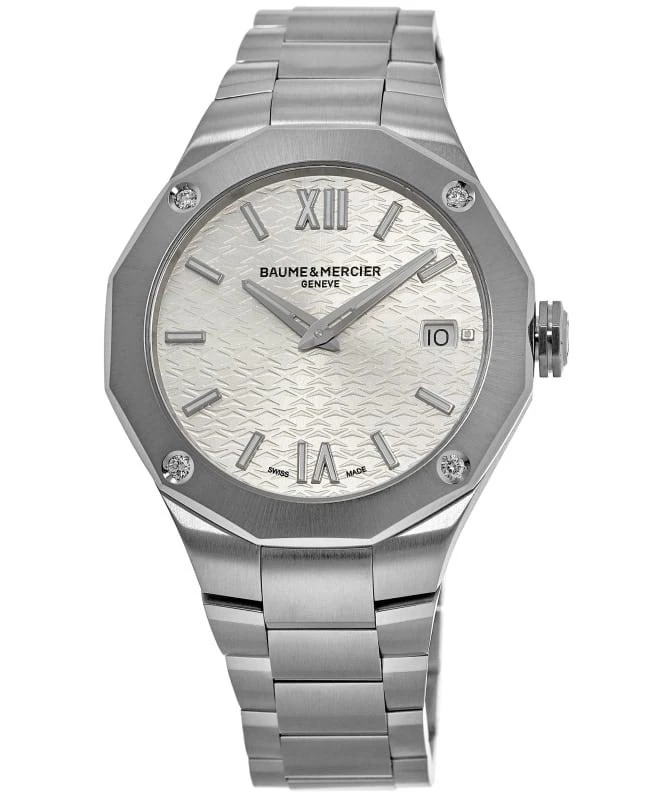 Baume & Mercier Baume & Mercier Riviera Silver Grey Dial Diamond Steel Women's Watch 10614 1
