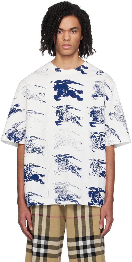 【関税込み】Burberry ホワイト EKD コットン Tシャツ Burberry EKD Cotton T-shirt | White | FARFETCH