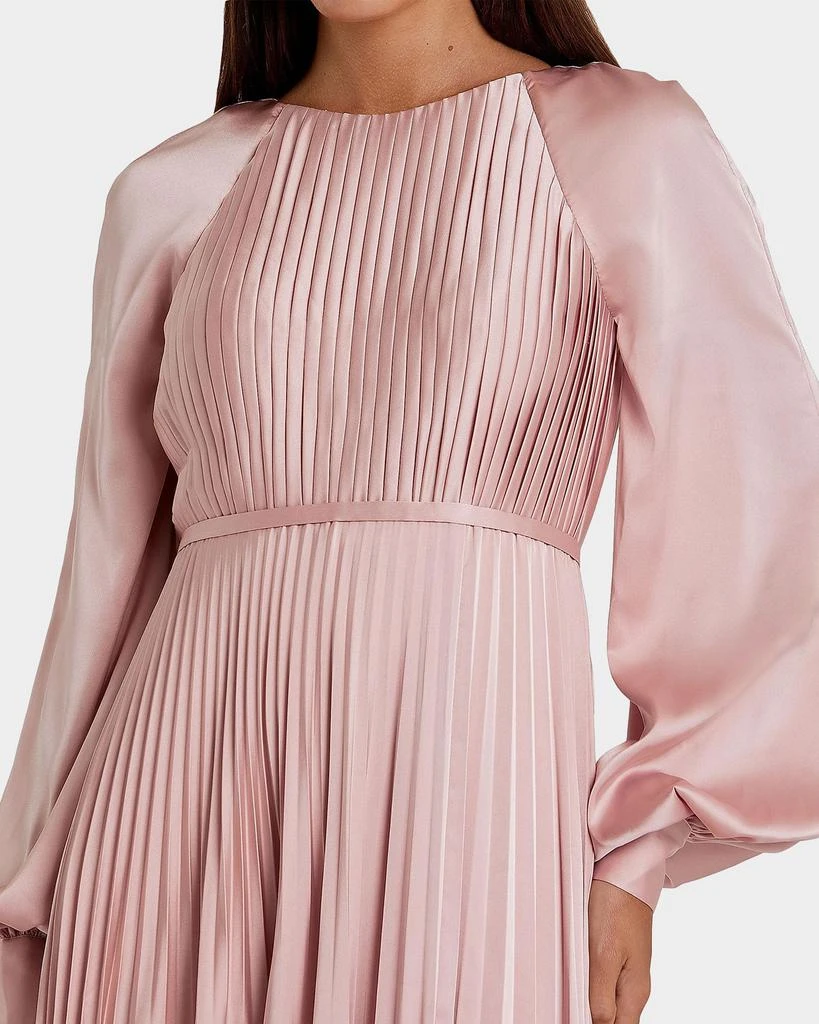 Mac Duggal Pleated A-Line Satin Charmeuse Gown 2