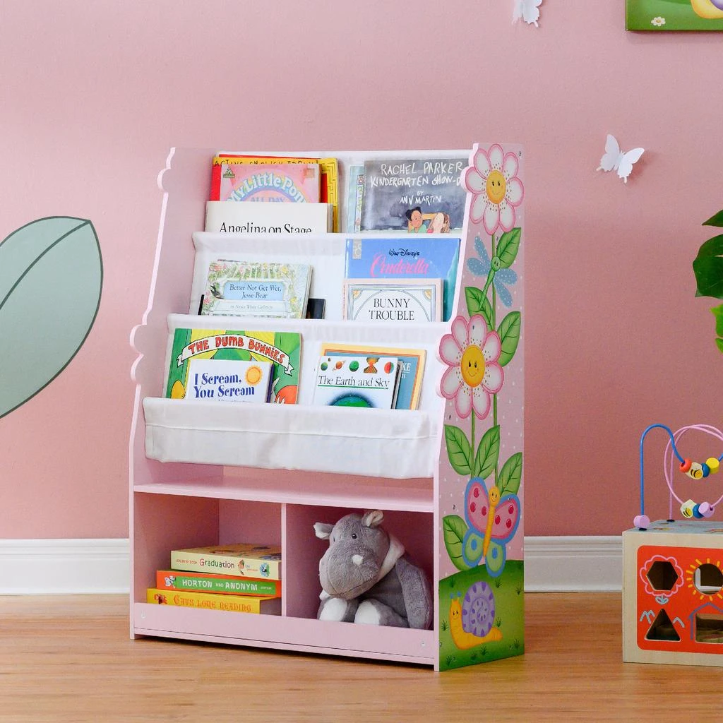 Teamson Kids Magic Garden Kids Wooden Bookcase & Storage Multi TD-13410MG 3