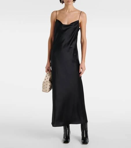 Dorothee Schumacher Sense Of Shine draped silk-blend slip dress 2