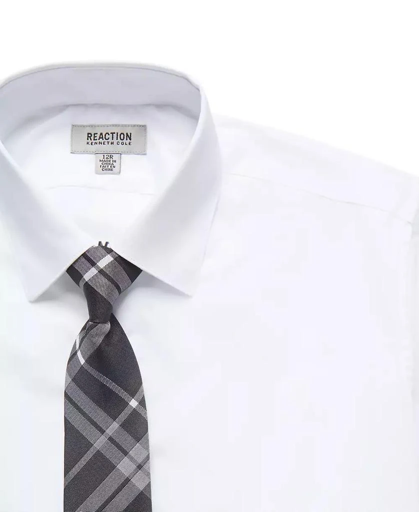 Kenneth Cole Big Boys Solid Classic Shirt and Tie Set 3