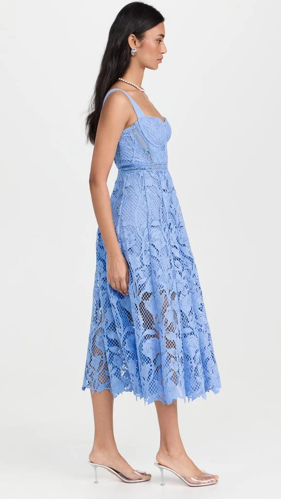 Self Portrait Blue Lace Midi Dress 3