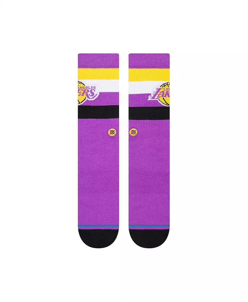 Stance Men's Los Angeles Lakers Stripe Crew Socks