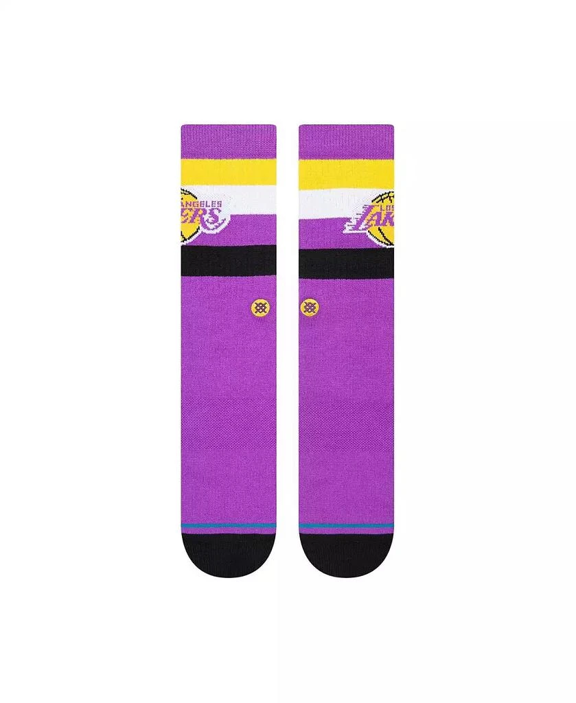 Stance Men's Los Angeles Lakers Stripe Crew Socks 2