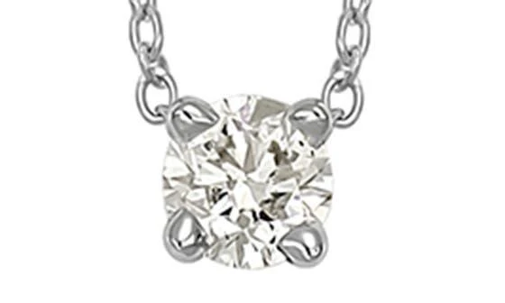 Bony Levy 14K Gold Diamond Solitaire Pendant Necklace - 0.07 ctw 2