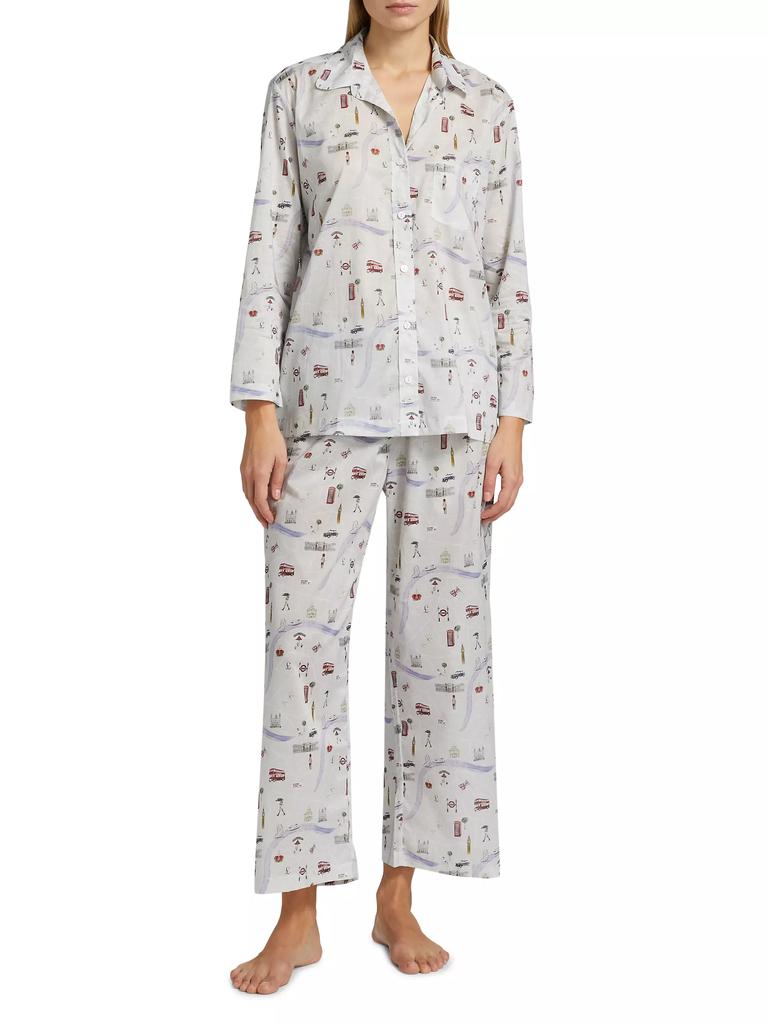 Pour Les Femmes London Cotton Pajamas