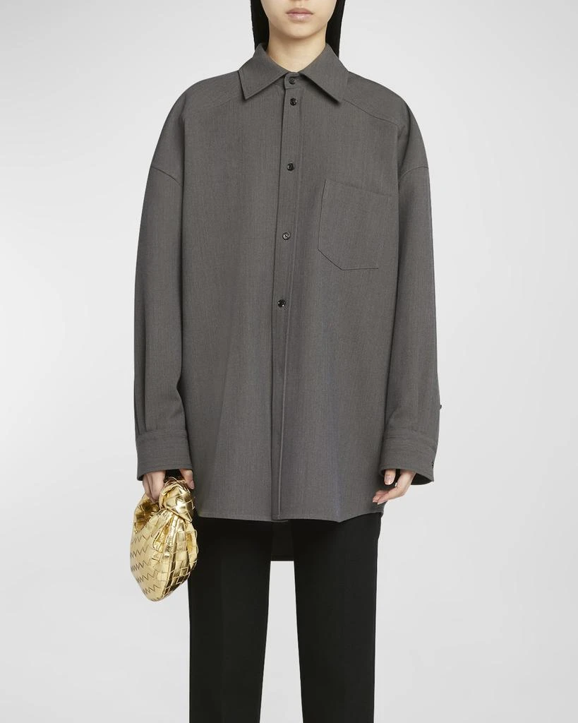 Bottega Veneta Wool-Blend Buttoned Shirt 2