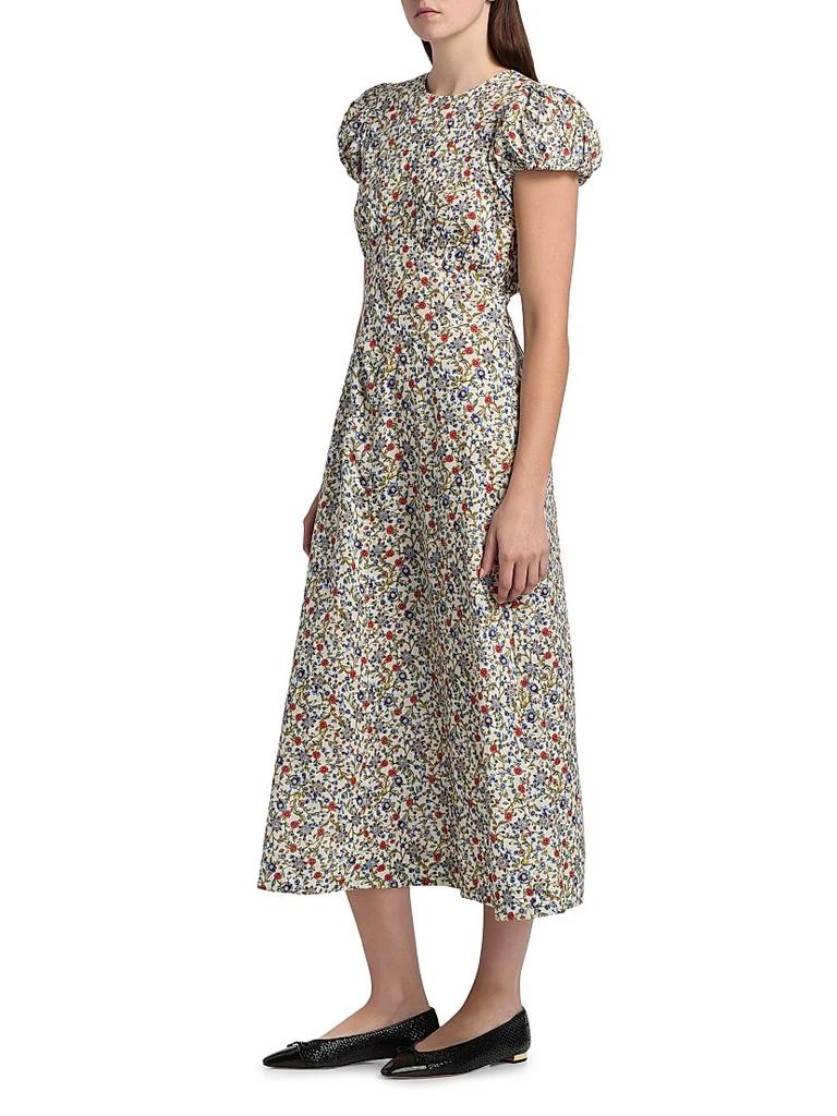 DÔEN Rhodia Floral Cotton Midi-Dress 4