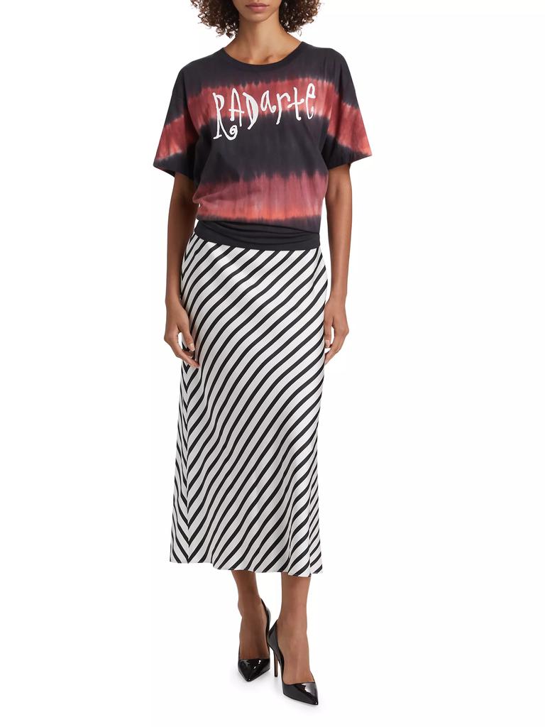 Rodarte Beetlejuice II x Rodarte Logo Tie-Dye Cotton T-Shirt