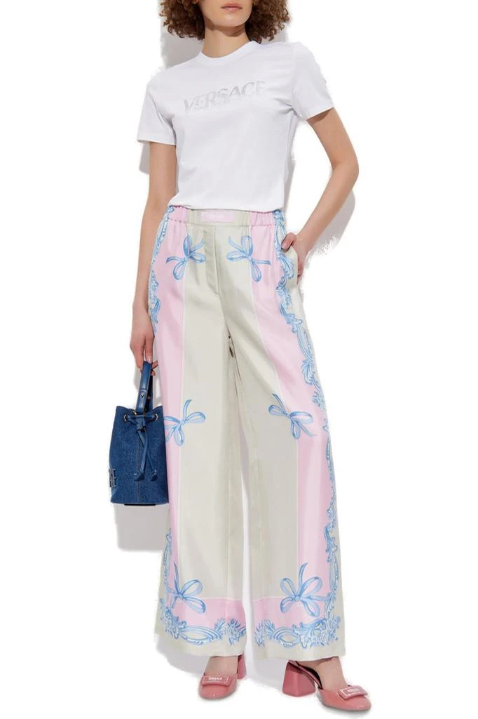 Versace Versace Pattern-Printed Wide-Leg Trousers 4
