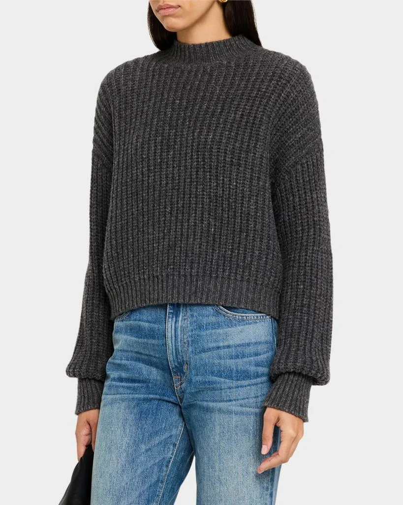 ARGENT Ribbed Mock-Neck Fisherman Sweater 4