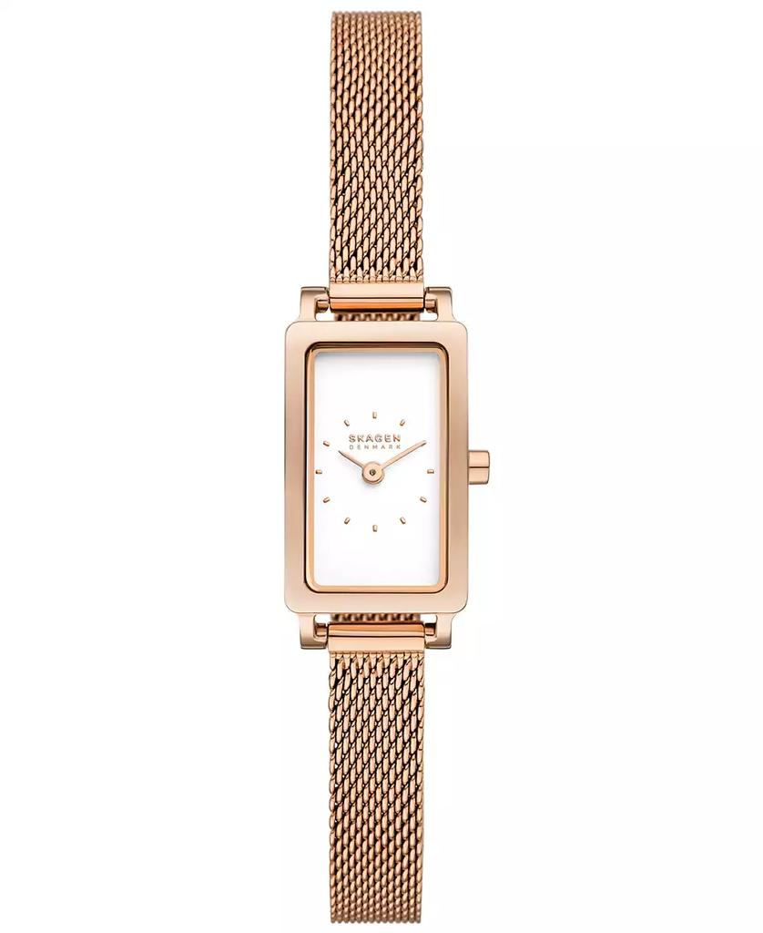 Skagen Women's Hagen Micro Two Hand Rose Gold-Tone Stainless Steel 30mm