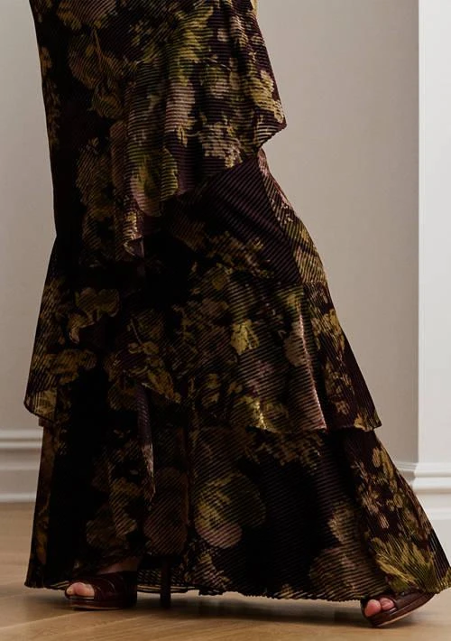 Ralph Lauren Ralph Lauren Floral Burnout Velvet Tiered Maxi Skirt 3