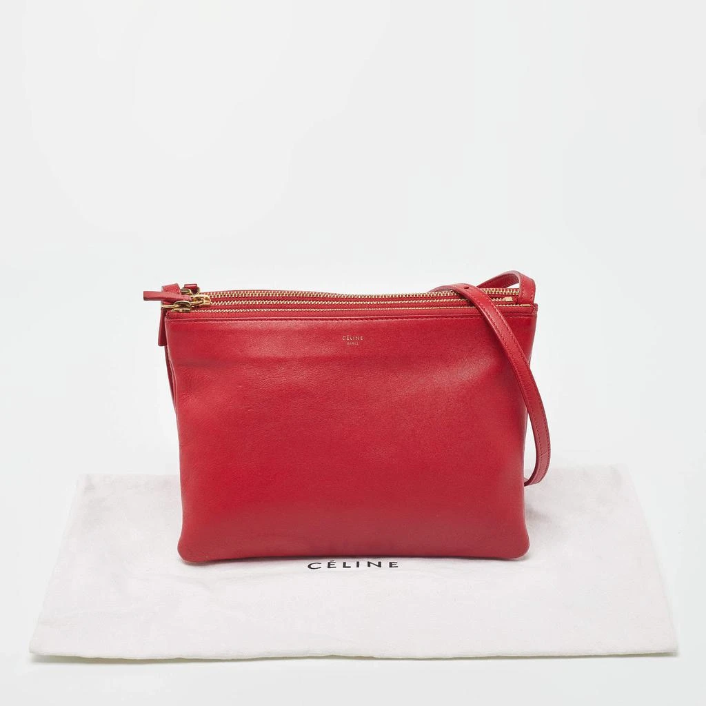 Celine Celine Red Leather Large Trio Zip Crossbody Bag 10