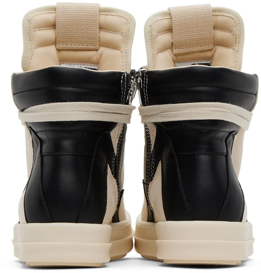 Rick Owens Kids Black & Off-White Geobaskets Sneakers 2